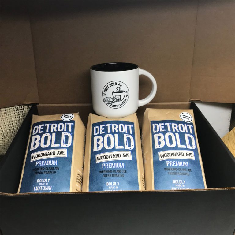 Detroit Bold Coffee Gift Set - Highland Parker 2 lbs of Coffee & Mug