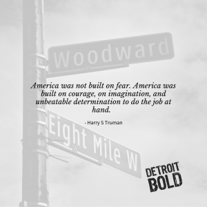 America is built on courage - detroit bold coffee is too